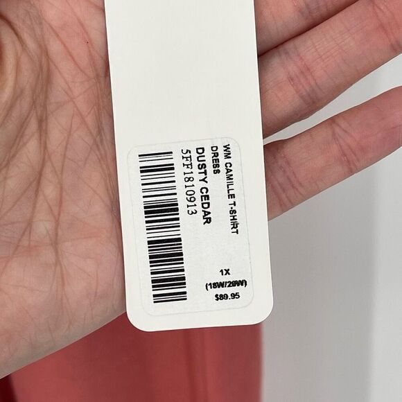 Soft Surroundings Camille T-Shirt Dress Dusty Cedar Pink Soft NWT Women 1X - Picture 3 of 5